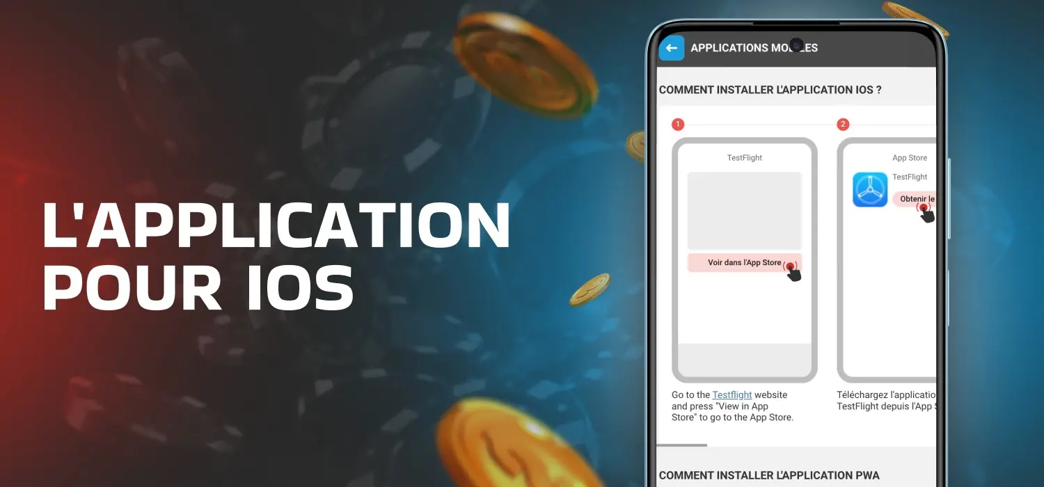 Application Megapari sur les appareils iOS