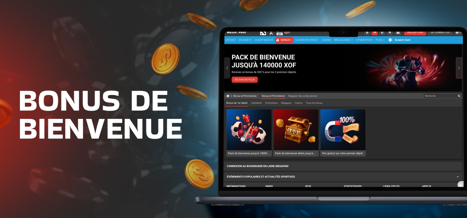 bonus de bienvenue pour les nouveaux utilisateurs du casino